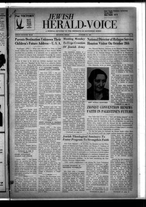 Primary view of object titled 'Jewish Herald-Voice (Houston, Tex.), Vol. 37, No. 33, Ed. 1 Thursday, October 22, 1942'.