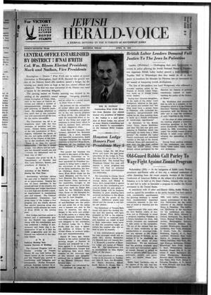 Jewish Herald-Voice (Houston, Tex.), Vol. 37, No. 8, Ed. 1 Thursday, April 30, 1942
