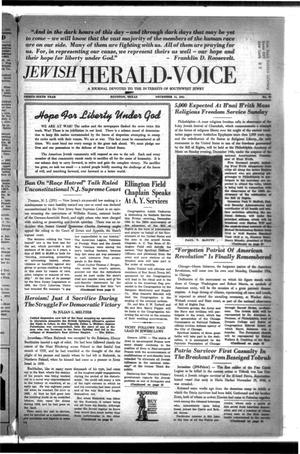 Primary view of object titled 'Jewish Herald-Voice (Houston, Tex.), Vol. 36, No. 43, Ed. 1 Thursday, December 11, 1941'.