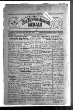 Primary view of object titled 'The Texas Jewish Herald (Houston, Tex.), Vol. 29, No. 34, Ed. 1 Thursday, November 28, 1935'.