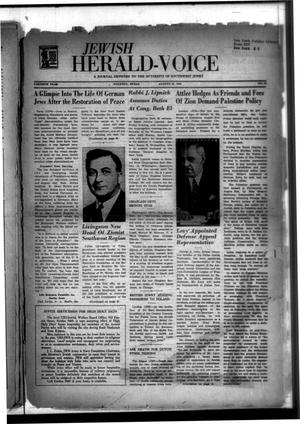 Jewish Herald-Voice (Houston, Tex.), Vol. 40, No. 22, Ed. 1 Thursday, August 30, 1945