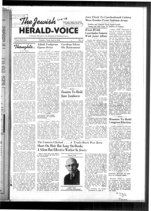 Primary view of object titled 'The Jewish Herald-Voice (Houston, Tex.), Vol. 33, No. 10, Ed. 1 Thursday, June 9, 1938'.