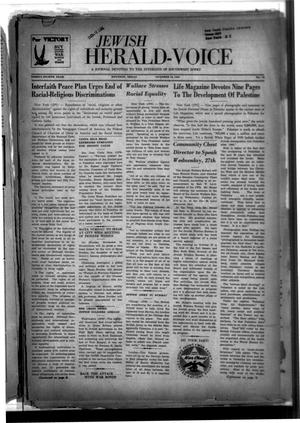 Primary view of object titled 'Jewish Herald-Voice (Houston, Tex.), Vol. 38, No. 32, Ed. 1 Thursday, October 14, 1943'.
