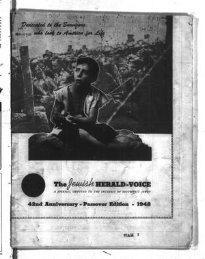 Primary view of object titled 'Jewish Herald-Voice (Houston, Tex.), Vol. 43, No. 3, Ed. 1 Thursday, April 22, 1948'.