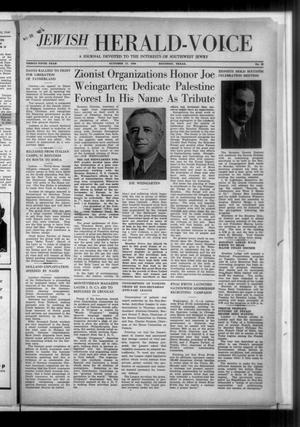 Jewish Herald-Voice (Houston, Tex.), Vol. 35, No. 30, Ed. 1 Thursday, October 17, 1940