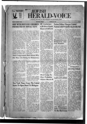 Primary view of object titled 'Jewish Herald-Voice (Houston, Tex.), Vol. 38, No. 2, Ed. 1 Thursday, March 18, 1943'.