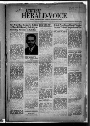 Primary view of object titled 'Jewish Herald-Voice (Houston, Tex.), Vol. 41, No. 13, Ed. 1 Thursday, July 4, 1946'.