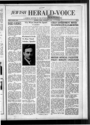 Primary view of object titled 'Jewish Herald-Voice (Houston, Tex.), Vol. 34, No. 38, Ed. 1 Thursday, December 14, 1939'.