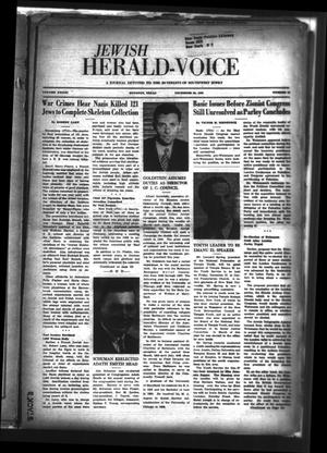 Primary view of object titled 'Jewish Herald-Voice (Houston, Tex.), Vol. 41, No. 38, Ed. 1 Thursday, December 26, 1946'.