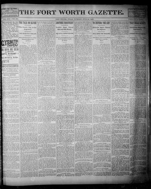 Primary view of object titled 'Fort Worth Gazette. (Fort Worth, Tex.), Vol. 19, No. 231, Ed. 1, Tuesday, July 23, 1895'.