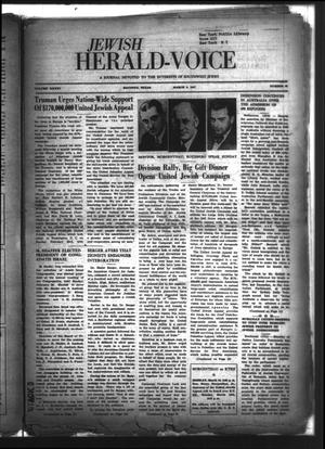 Jewish Herald-Voice (Houston, Tex.), Vol. 41, No. 48, Ed. 1 Thursday, March 6, 1947