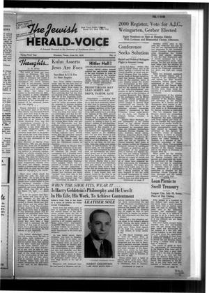 Primary view of object titled 'The Jewish Herald-Voice (Houston, Tex.), Vol. 33, No. 13, Ed. 1 Thursday, June 30, 1938'.
