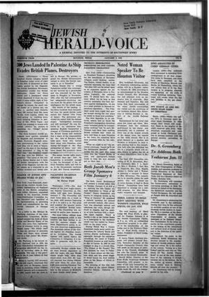 Jewish Herald-Voice (Houston, Tex.), Vol. 40, No. 40, Ed. 1 Thursday, January 3, 1946