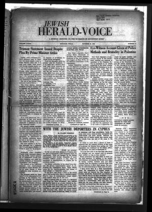 Jewish Herald-Voice (Houston, Tex.), Vol. 41, No. 27, Ed. 1 Thursday, October 10, 1946
