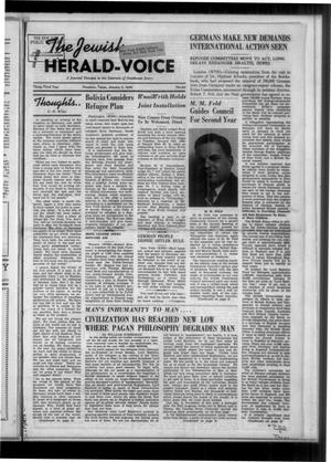 Primary view of object titled 'The Jewish Herald-Voice (Houston, Tex.), Vol. 33, No. 40, Ed. 1 Thursday, January 5, 1939'.