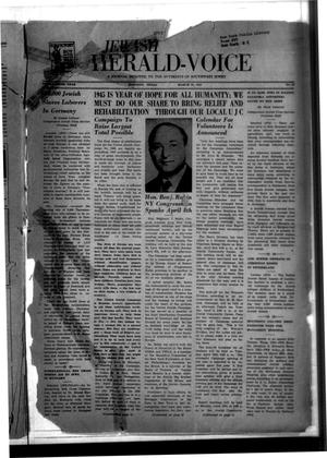 Jewish Herald-Voice (Houston, Tex.), Vol. 39, No. 52, Ed. 1 Thursday, March 29, 1945