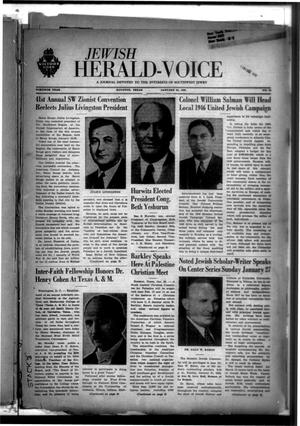 Jewish Herald-Voice (Houston, Tex.), Vol. 40, No. 43, Ed. 1 Thursday, January 24, 1946