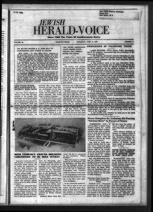 Primary view of object titled 'Jewish Herald-Voice (Houston, Tex.), Vol. 43, No. 11, Ed. 1 Thursday, June 17, 1948'.