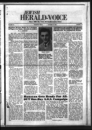 Primary view of object titled 'Jewish Herald-Voice (Houston, Tex.), Vol. 43, No. 28, Ed. 1 Thursday, October 14, 1948'.
