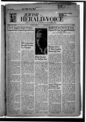 Primary view of object titled 'Jewish Herald-Voice (Houston, Tex.), Vol. 39, No. 30, Ed. 1 Thursday, October 26, 1944'.