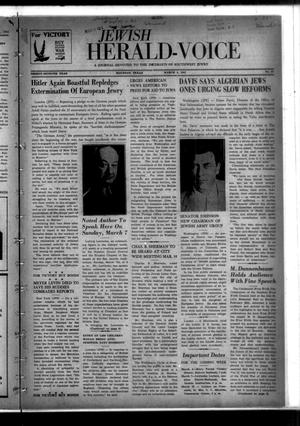 Primary view of object titled 'Jewish Herald-Voice (Houston, Tex.), Vol. 37, No. 52, Ed. 1 Thursday, March 4, 1943'.