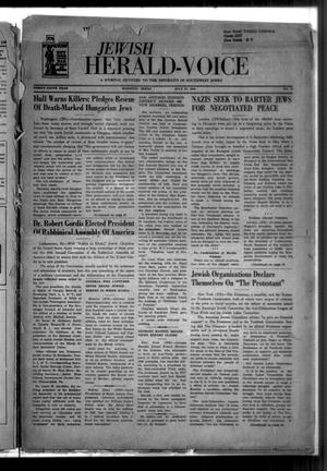 Jewish Herald-Voice (Houston, Tex.), Vol. 39, No. 17, Ed. 1 Thursday, July 27, 1944