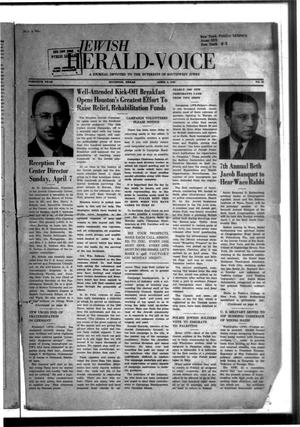 Jewish Herald-Voice (Houston, Tex.), Vol. 40, No. 53, Ed. 1 Thursday, April 4, 1946