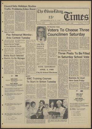 The Odem-Edroy Times (Odem, Tex.), Vol. 29, No. 14, Ed. 1 Thursday, April 3, 1980