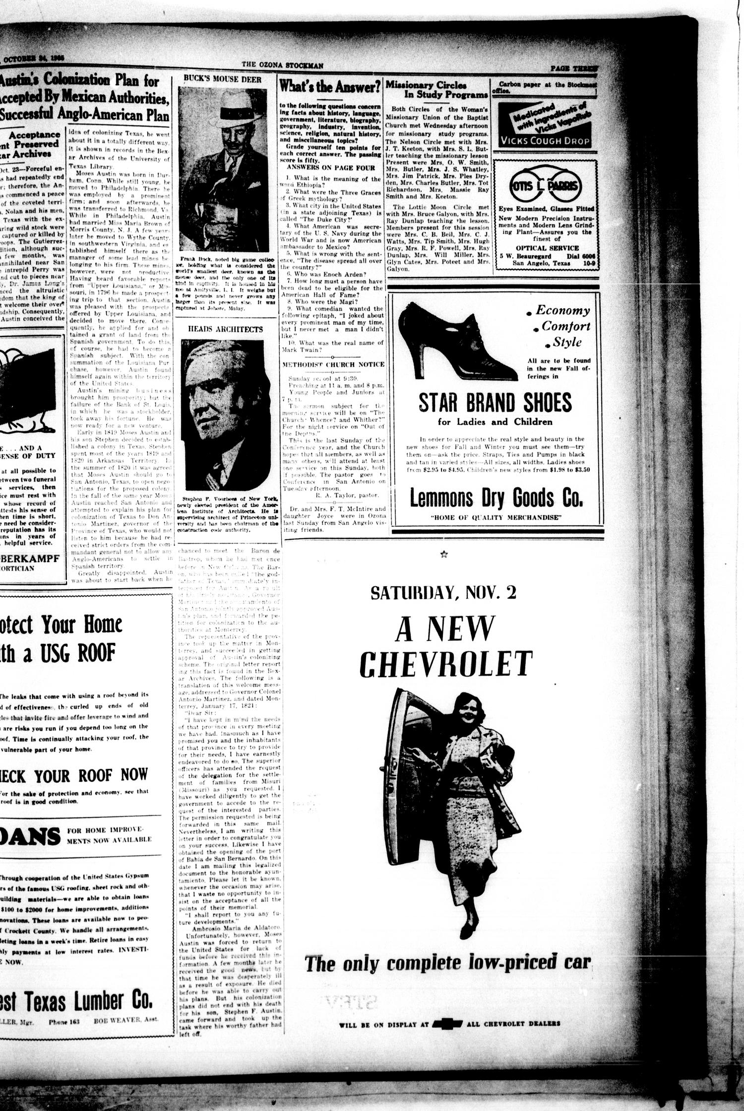 The Ozona Stockman (Ozona, Tex.), Vol. [22], No. 29, Ed. 1 Thursday, October 24, 1935
                                                
                                                    [Sequence #]: 3 of 8
                                                