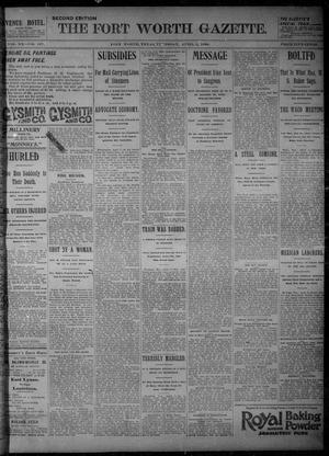 Fort Worth Gazette. (Fort Worth, Tex.), Vol. 20, No. 107, Ed. 1, Thursday, April 2, 1896