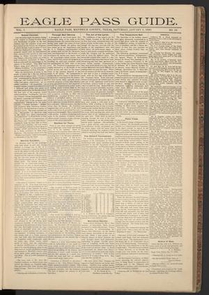 Primary view of object titled 'Eagle Pass Guide. (Eagle Pass, Tex.), Vol. 7, No. 19, Ed. 1 Saturday, January 5, 1895'.