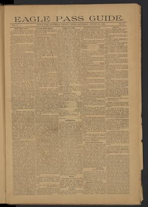 Eagle Pass Guide. (Eagle Pass, Tex.), Vol. 8, No. 51, Ed. 1 Saturday, August 15, 1896