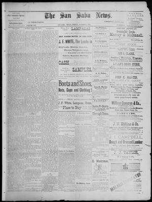 Primary view of object titled 'The San Saba News. (San Saba, Tex.), Vol. 14, No. 50, Ed. 1, Friday, October 5, 1888'.