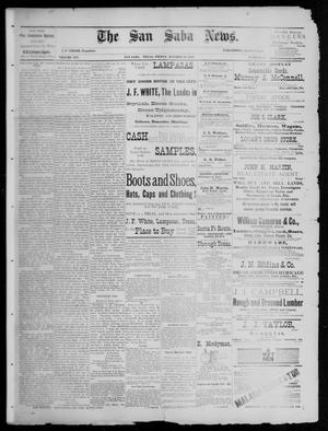 Primary view of object titled 'The San Saba News. (San Saba, Tex.), Vol. 14, No. 52, Ed. 1, Friday, October 19, 1888'.