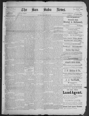 The San Saba News. (San Saba, Tex.), Vol. 15, No. 28, Ed. 1, Friday, May 10, 1889