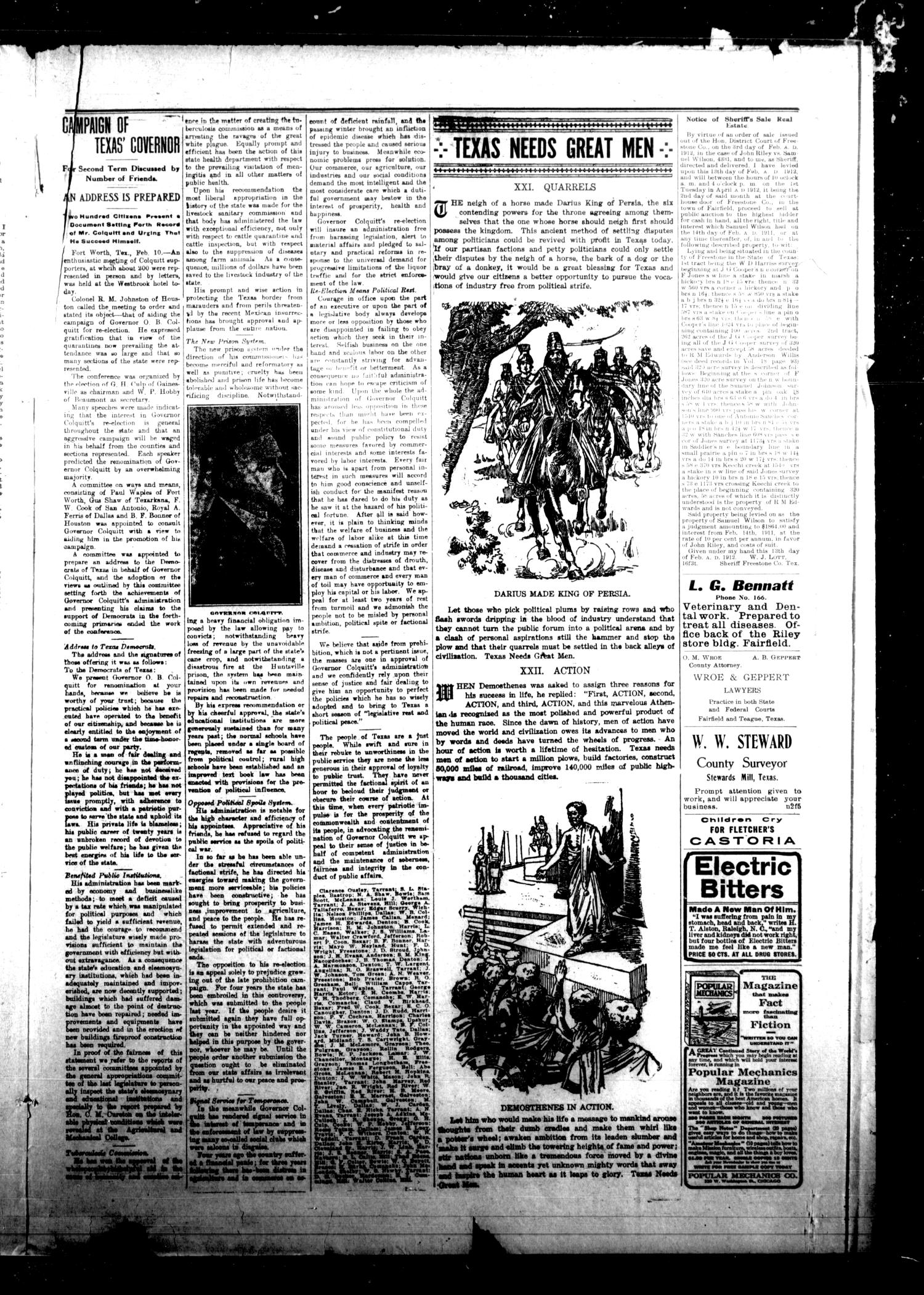 The Fairfield Recorder. (Fairfield, Tex.), Vol. 36, No. 22, Ed. 1 Friday, March 1, 1912
                                                
                                                    [Sequence #]: 7 of 8
                                                