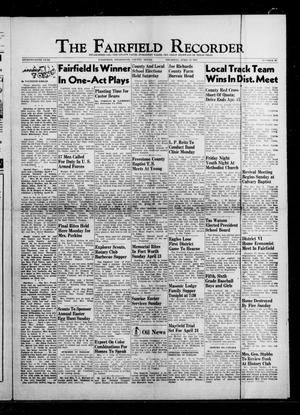 Primary view of object titled 'The Fairfield Recorder (Fairfield, Tex.), Vol. 76, No. 30, Ed. 1 Thursday, April 10, 1952'.