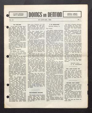 Doings in Denton (Denton, Tex.), Vol. 3, No. 1, Ed. 1, January 1959