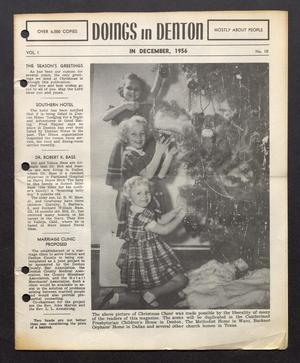 Doings in Denton (Denton, Tex.), Vol. 1, No. 10, Ed. 1, December 1956