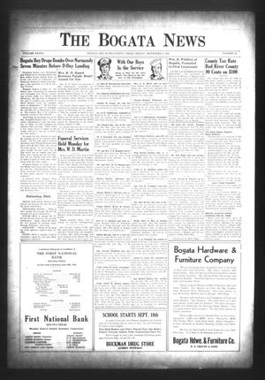 The Bogata News (Bogata, Tex.), Vol. 33, No. 46, Ed. 1 Friday, September 8, 1944