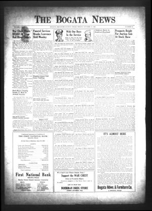 The Bogata News (Bogata, Tex.), Vol. 34, No. 51, Ed. 1 Friday, October 12, 1945