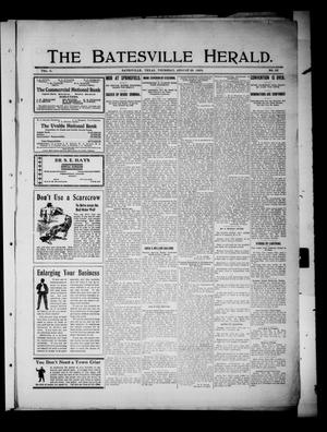 The Batesville Herald. (Batesville, Tex.), Vol. 8, No. 32, Ed. 1 Thursday, August 20, 1908
