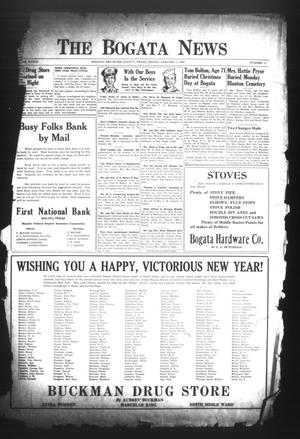 The Bogata News (Bogata, Tex.), Vol. 33, No. 11, Ed. 1 Friday, January 7, 1944