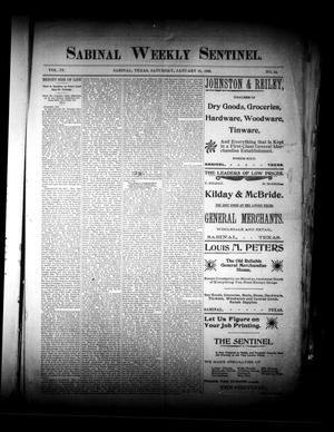 Primary view of object titled 'Sabinal Weekly Sentinel. (Sabinal, Tex.), Vol. 4, No. 44, Ed. 1 Saturday, January 21, 1899'.
