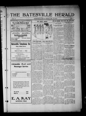 Primary view of object titled 'The Batesville Herald (Batesville, Tex.), Vol. 12, No. 9, Ed. 1 Friday, November 10, 1911'.