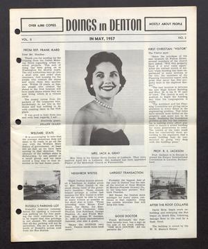 Doings in Denton (Denton, Tex.), Vol. 2, No. 3, Ed. 1, May 1957