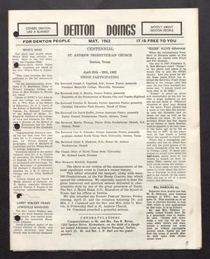 Denton Doings (Denton, Tex.), Ed. 1, May 1962