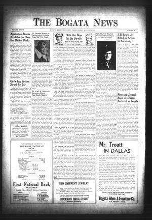 The Bogata News (Bogata, Tex.), Vol. 33, No. 43, Ed. 1 Friday, August 18, 1944