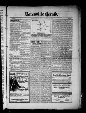 Primary view of object titled 'Batesville Herald. (Batesville, Tex.), Vol. 12, No. 34, Ed. 1 Friday, April 19, 1912'.