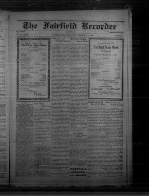 Primary view of object titled 'The Fairfield Recorder (Fairfield, Tex.), Vol. 41, No. 34, Ed. 1 Friday, May 11, 1917'.